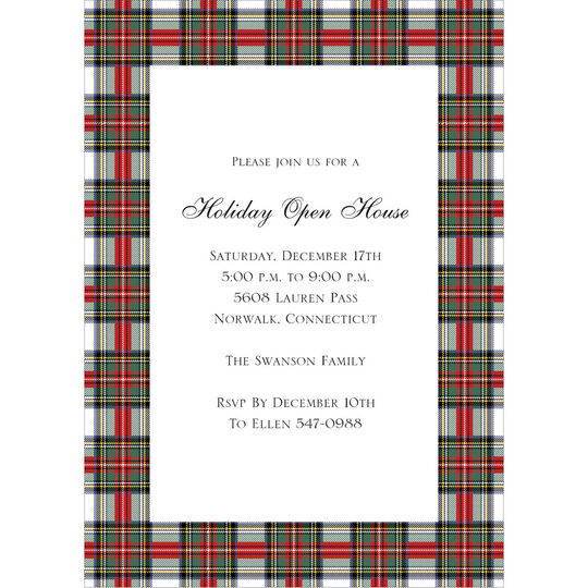 Stewart Plaid Invitations